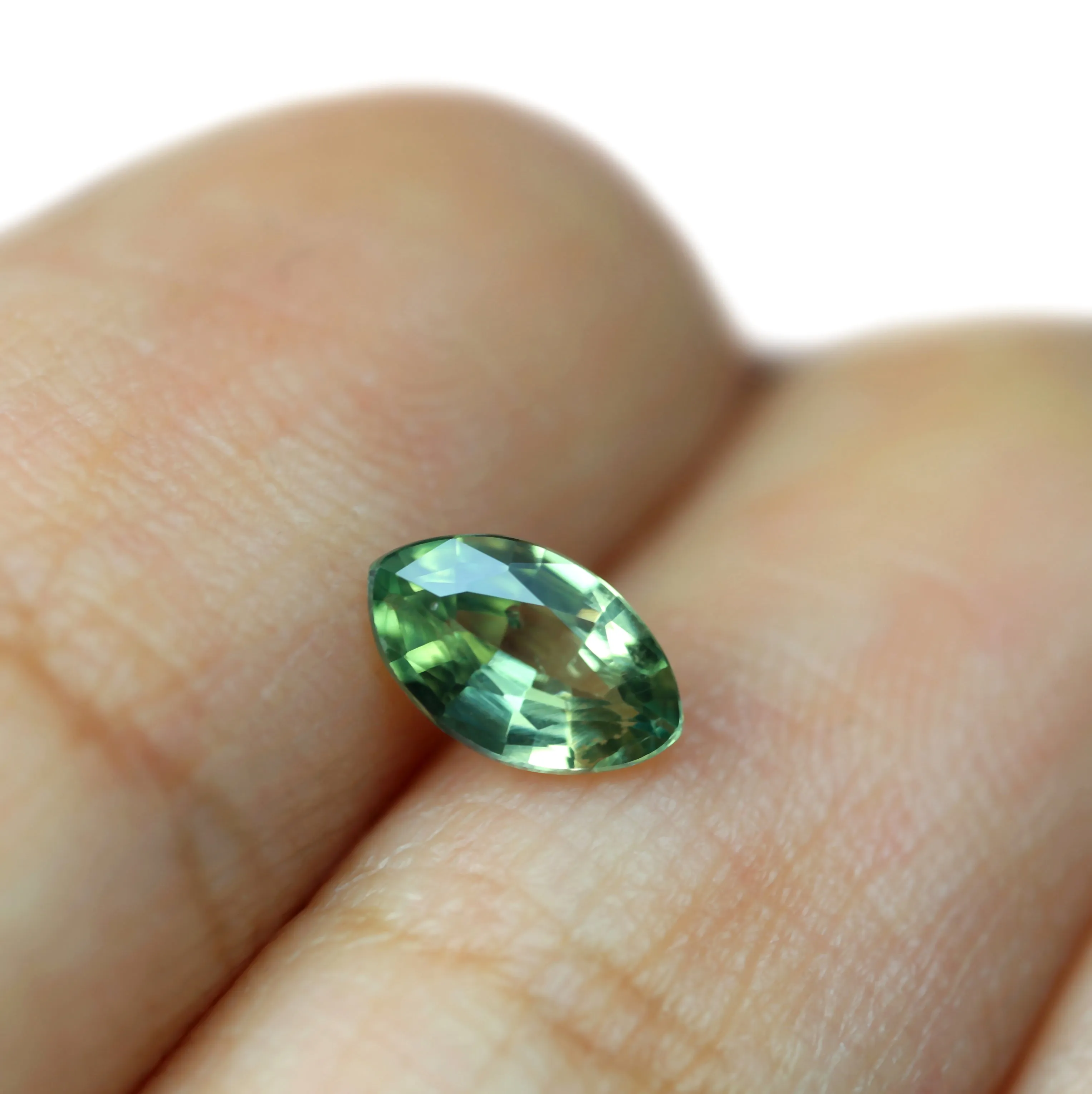 0.48ct Certified Natural Green Sapphire