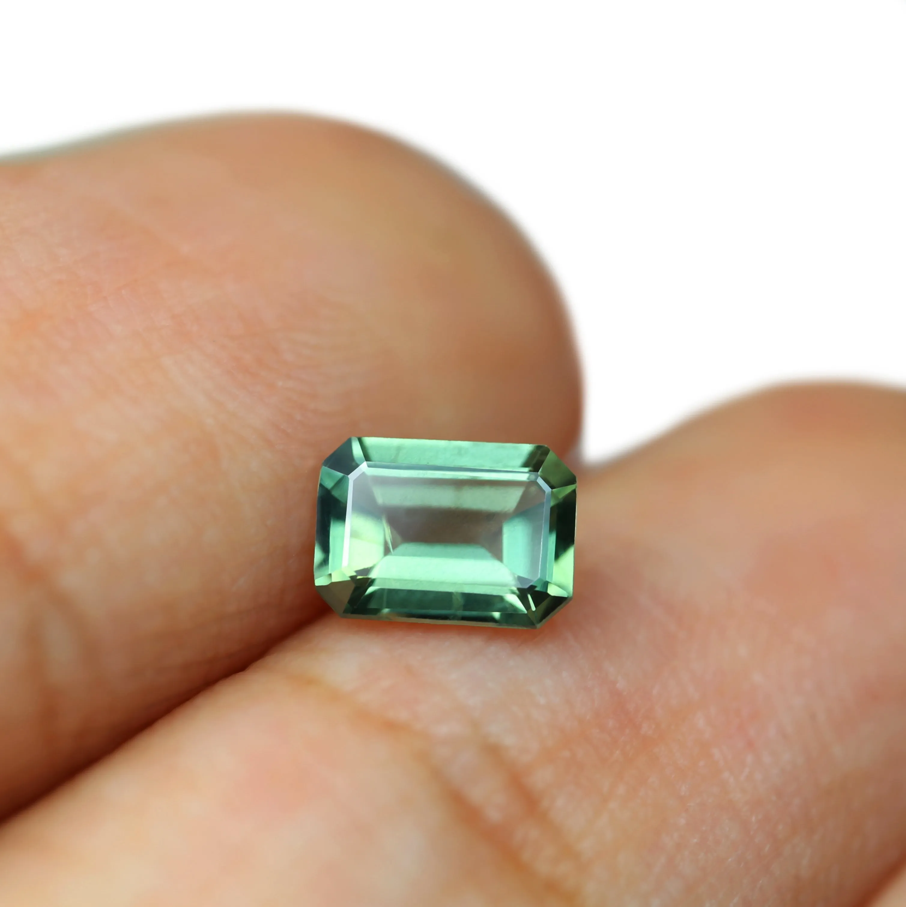 0.57ct Certified Natural Green Sapphire