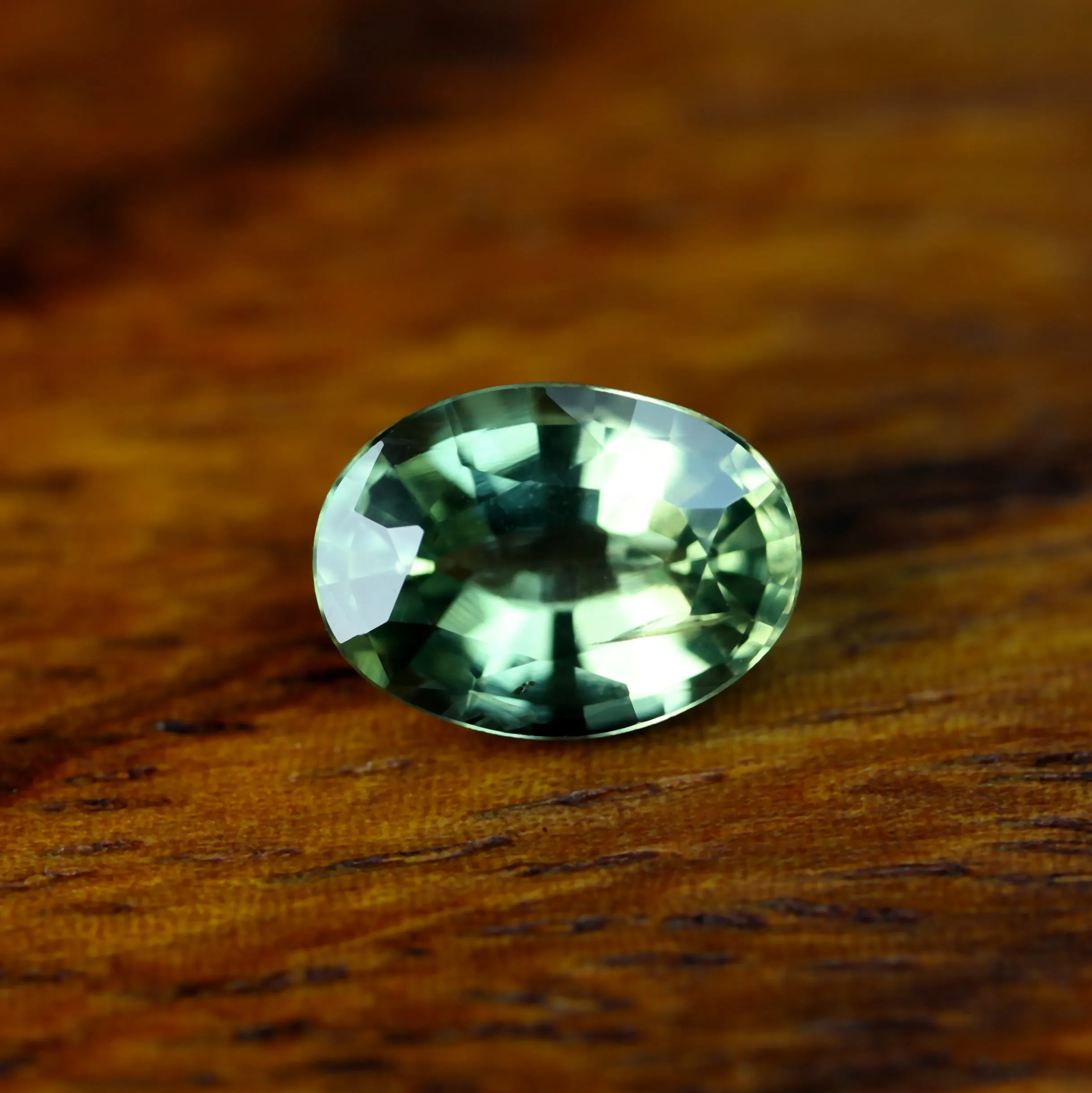 0.60ct Certified Natural Green Sapphire