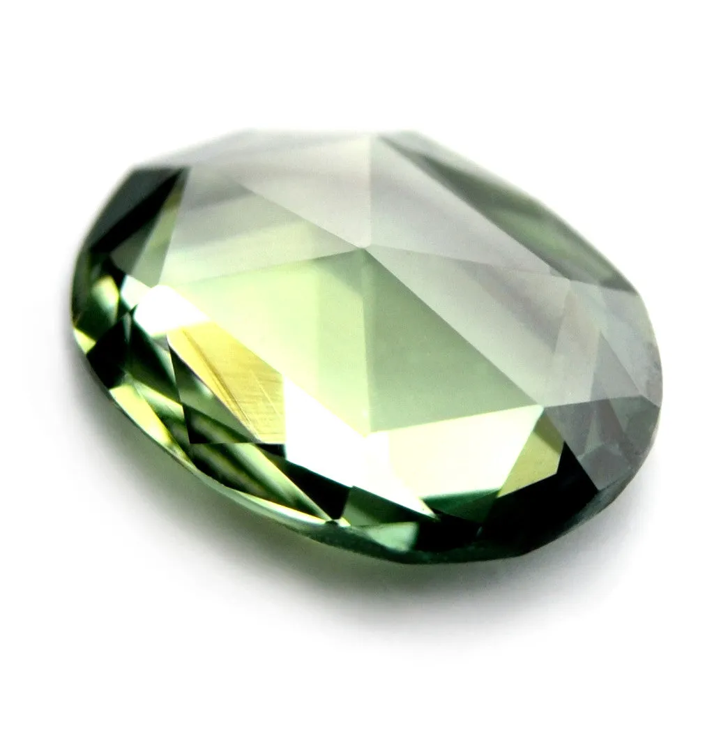 0.71ct Certified Natural Green Sapphire