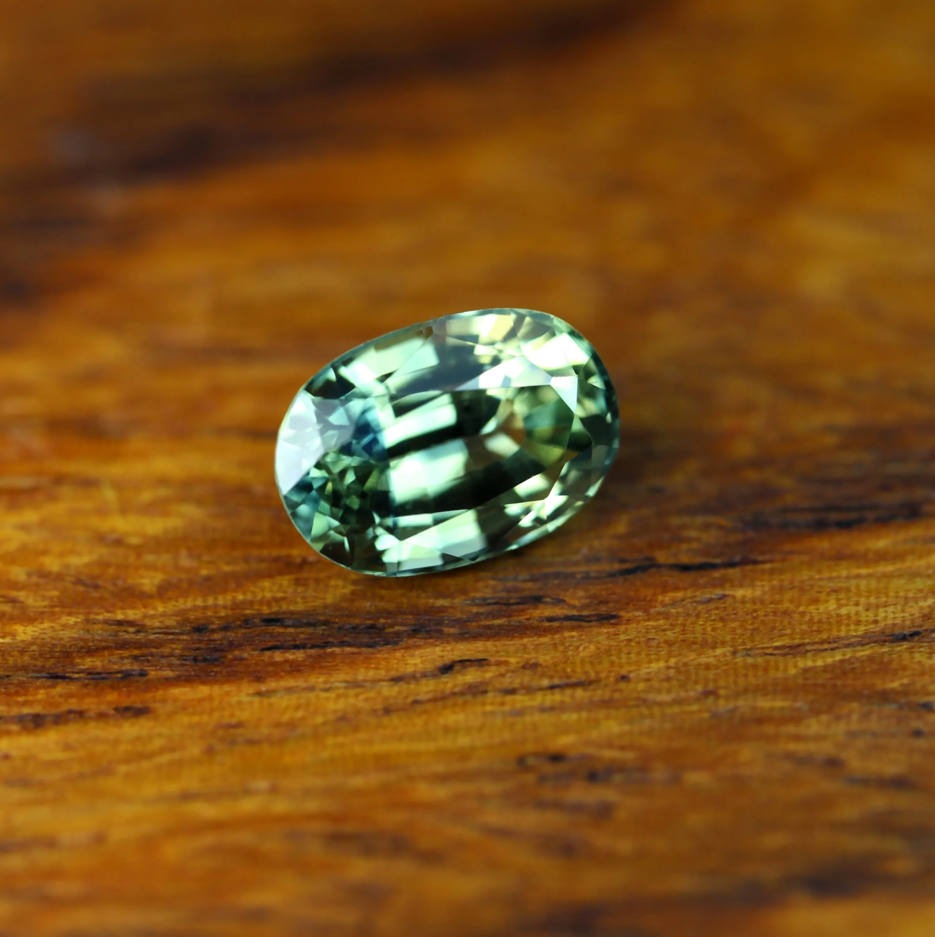 0.75ct Certified Natural Green Sapphire