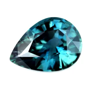 0.77ct Certified Natural Teal Sapphire