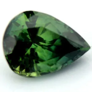 0.78ct Certified Natural Green Sapphire