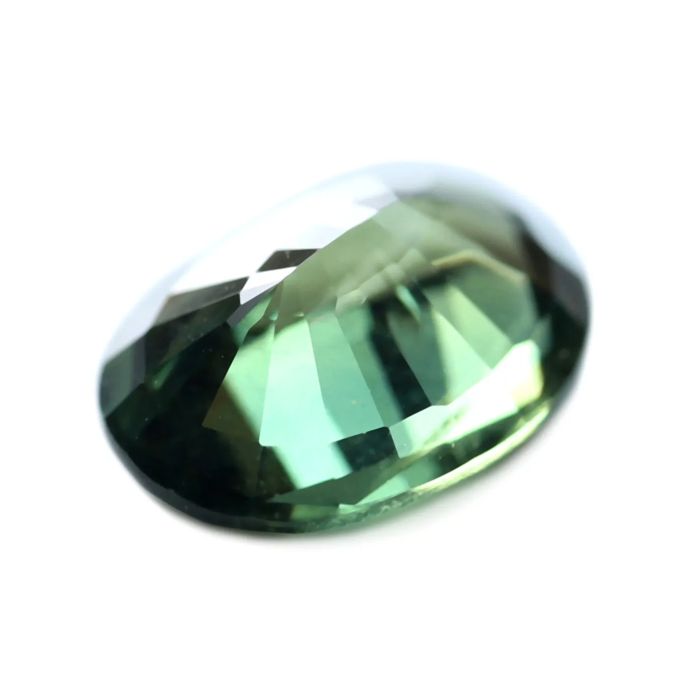 0.88ct Certified Natural Green Sapphire