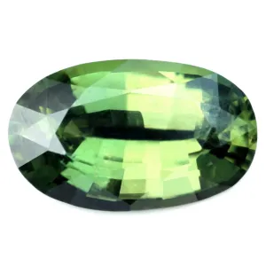 0.90ct Certified Natural Green Sapphire
