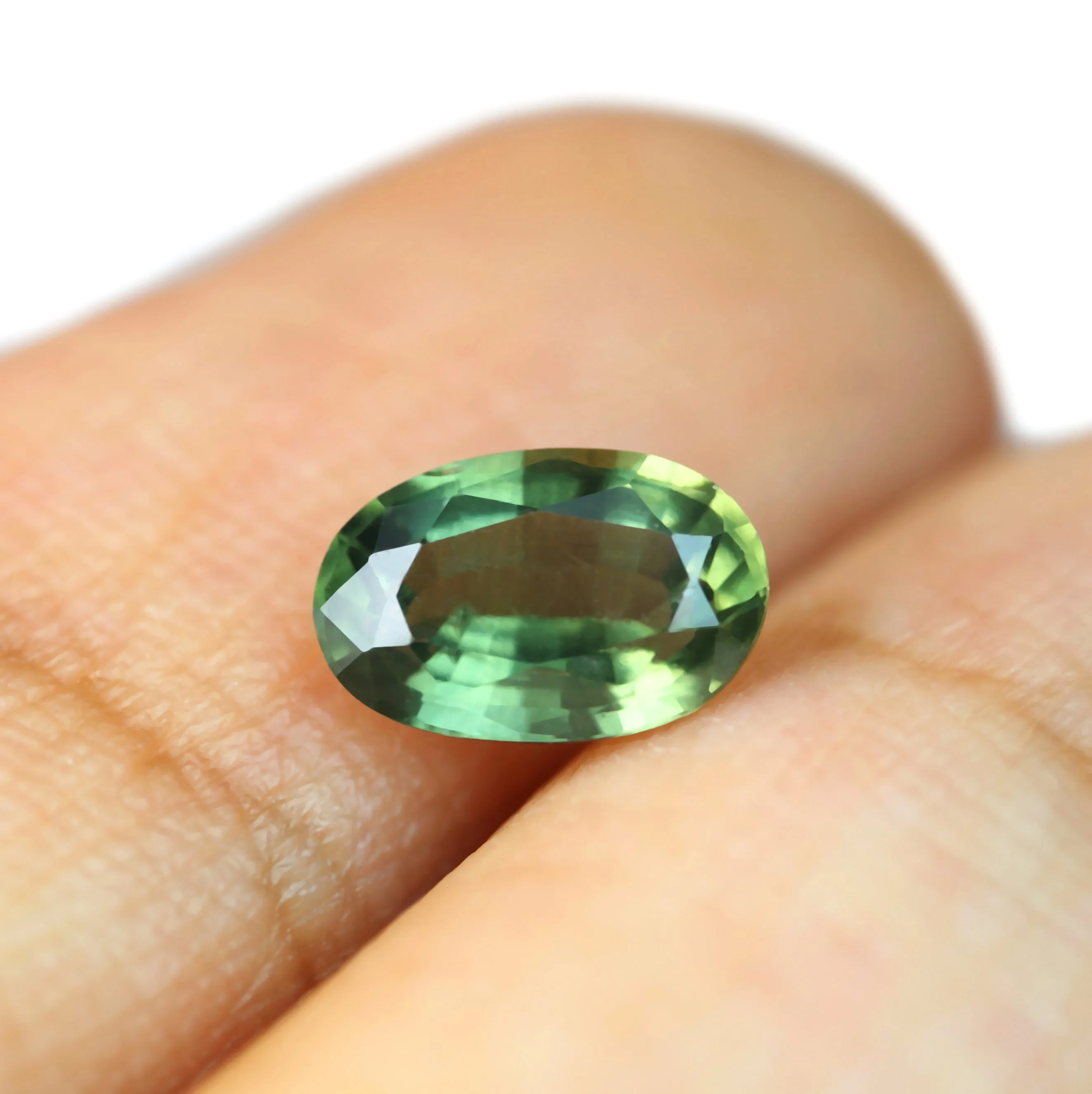 1.00ct Certified Natural Green Sapphire