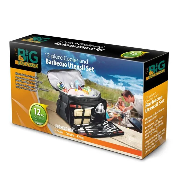 12 Piece Cooler Bag and BBQ Utensil Set
