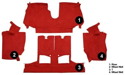 1990-1993 Chevrolet Corvette Convertible Rear with Pad Flooring [Rear Area]