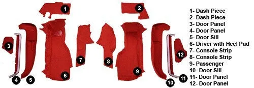 1990-1993 Chevrolet Corvette Front Set with Pad Flooring [Front]