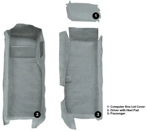 1997-2004 Chevrolet Corvette Front Set with Pad Flooring [Front]