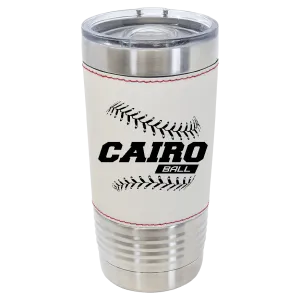 20 oz. Baseball Leather Tumbler with Slider Lid