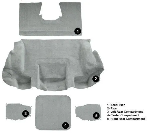 2001-2004 Chevrolet Corvette Convertible Rear with Pad Flooring [Rear Area]