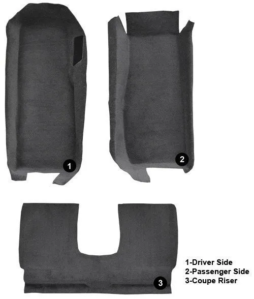 2005-2013 Chevrolet Corvette Coupe Front with Riser with Pad Flooring [Front]