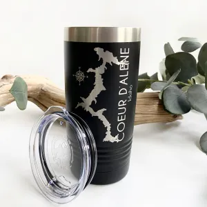 20oz Coeur D’Alene Idaho Double Wall Insulated Idaho Tumbler