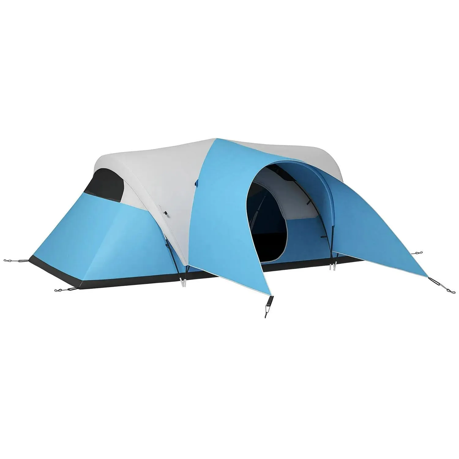 3000mm Multi-buy offer Family Worldwide delivery Tent Groundsheet, Man, Outsunny 5-6 Camping Waterproof Porch Portable Blue Bag, Sewn And For With
