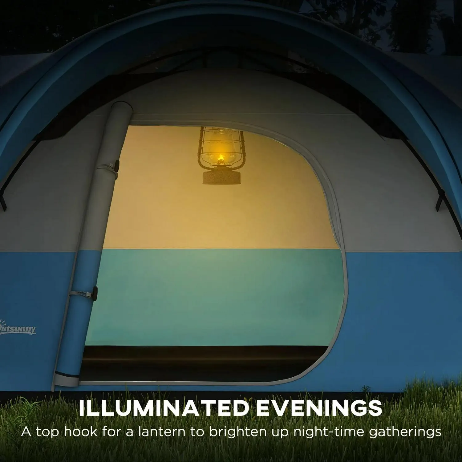 3000mm Multi-buy offer Family Worldwide delivery Tent Groundsheet, Man, Outsunny 5-6 Camping Waterproof Porch Portable Blue Bag, Sewn And For With