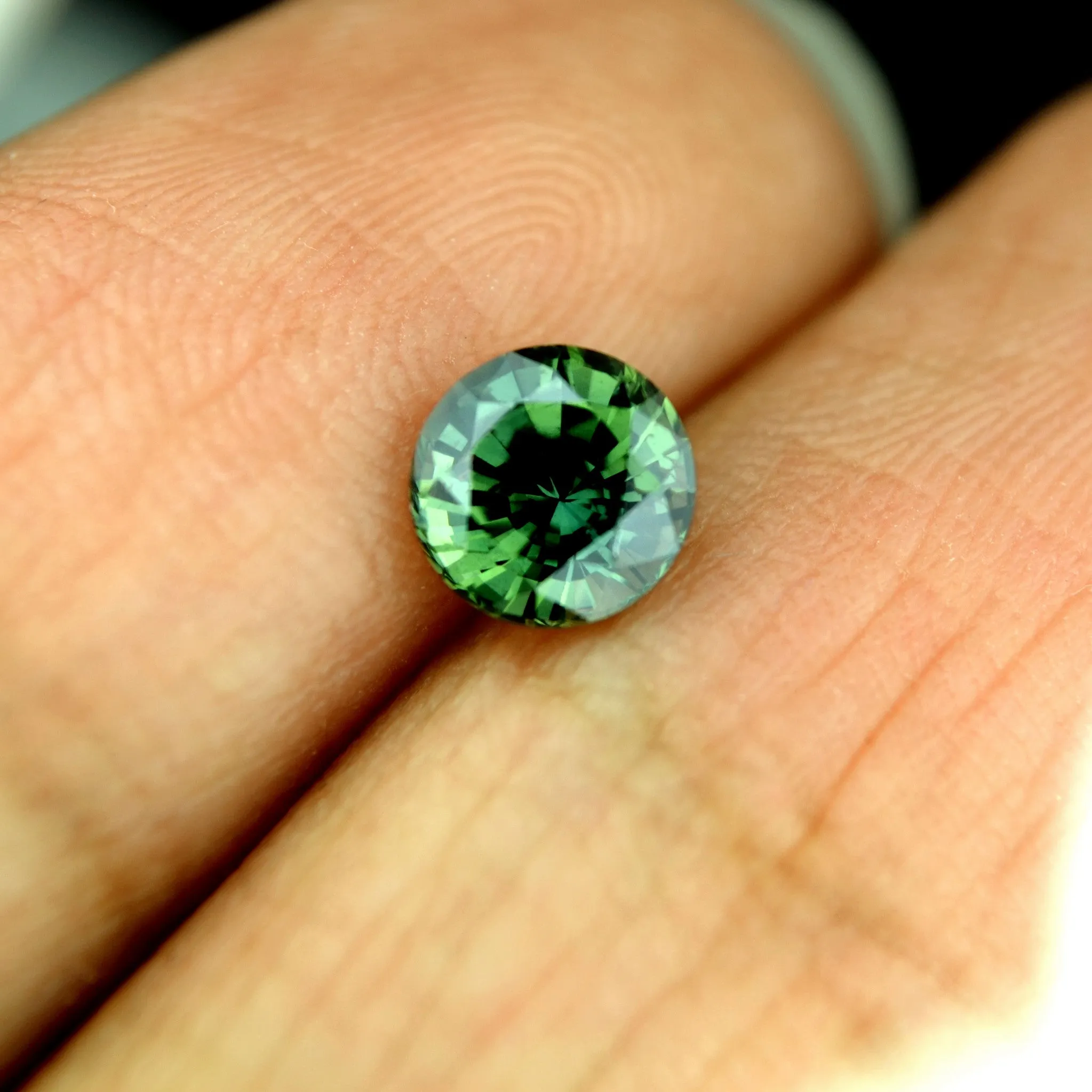 5.44 mm Certified Natural Green Sapphire