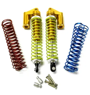 58815A 1/8 Scale RC Alloy Piggyback Shock Absorbers Damper Set x 2 Gold 115mm