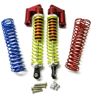 58820R 1/8 Scale RC Alloy Piggyback Shock Absorbers Damper Set x 2 Red 120mm