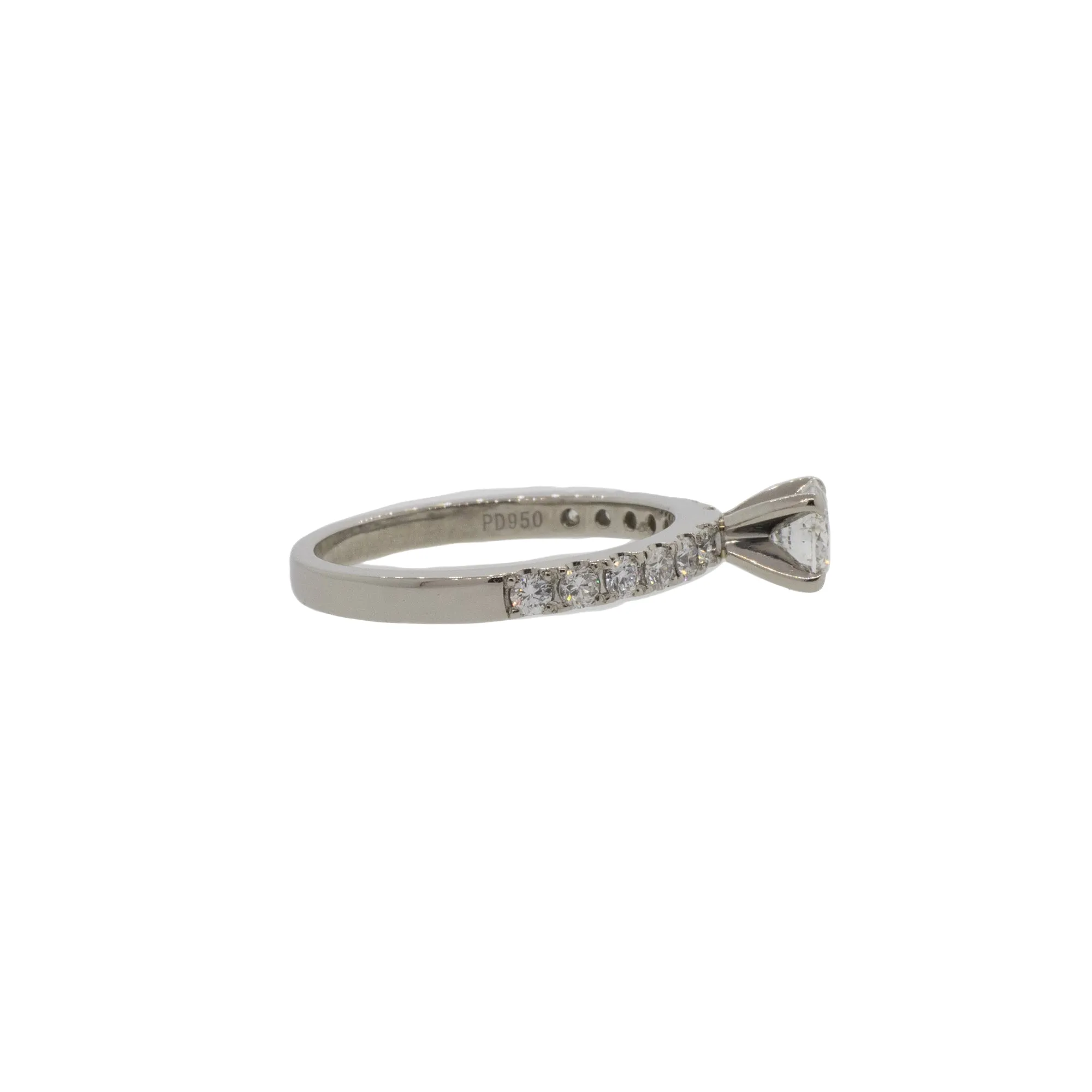 Accented Round Brilliant Cut Diamond Ring
