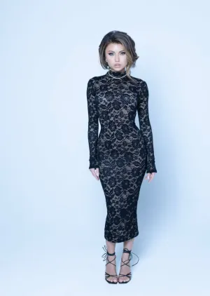 Amour Black Lace Dress