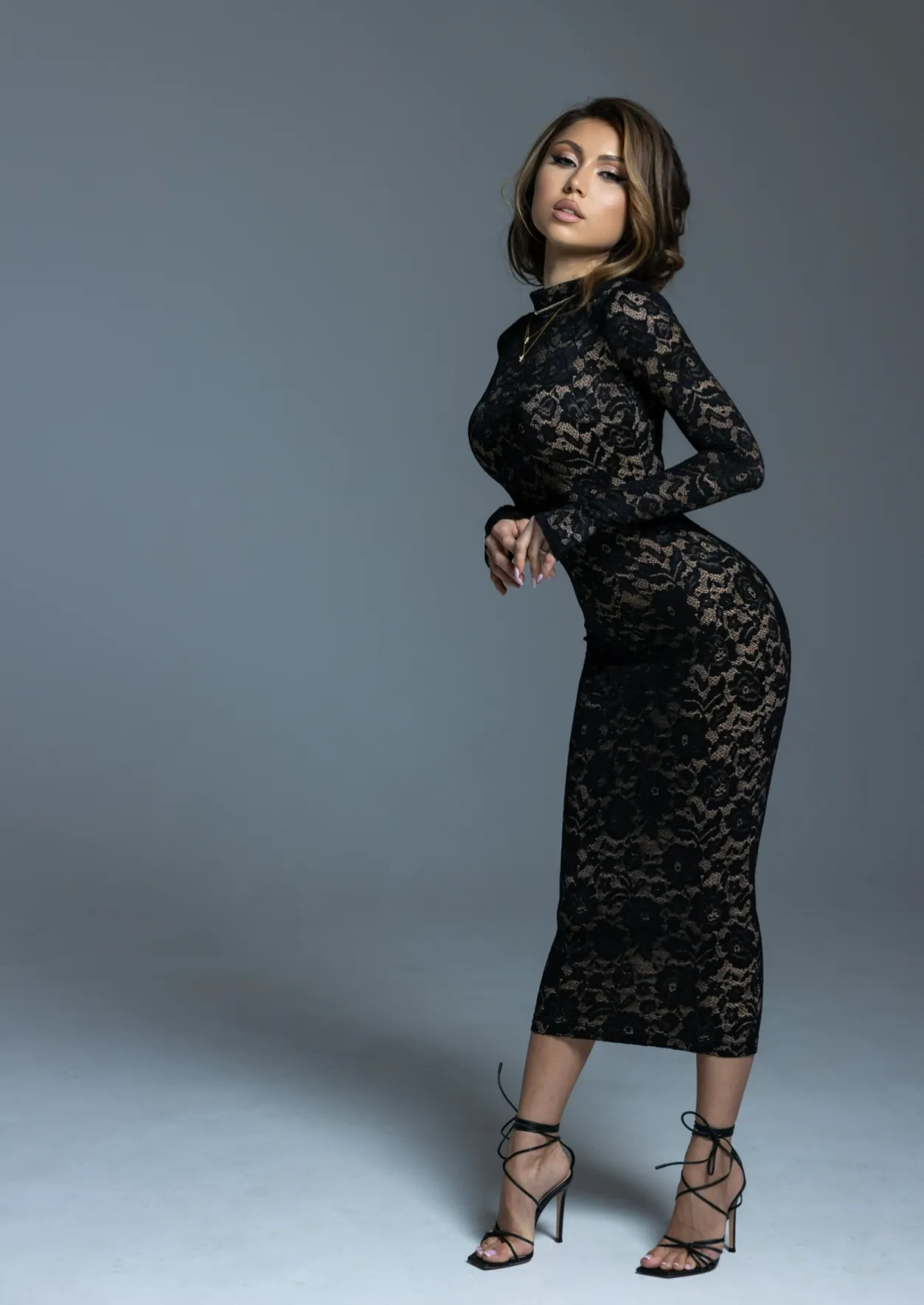 Amour Black Lace Dress