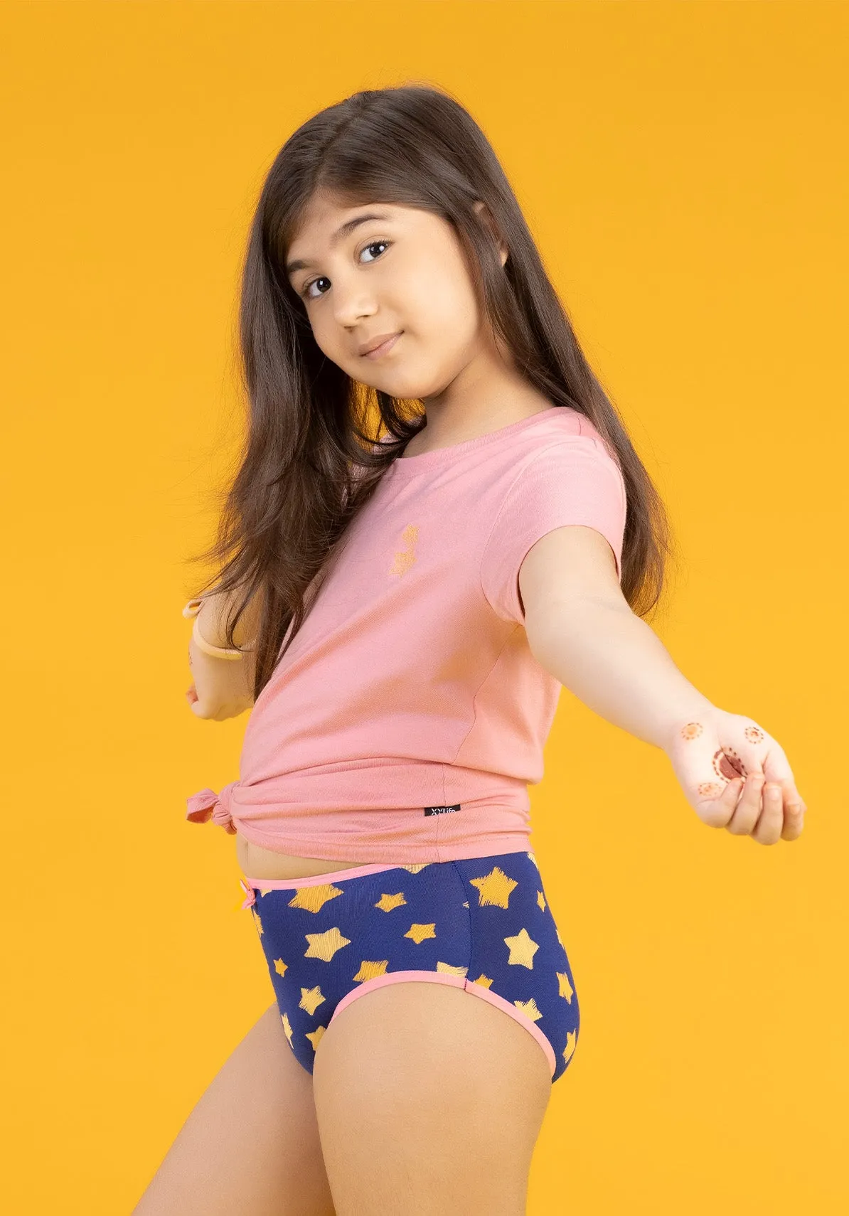 Astro Girls Hipsters Yellow Tencel Modal