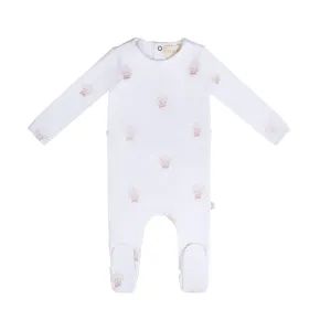 Baby's Breath Misty Rose Footie   Bonnet by Citrine