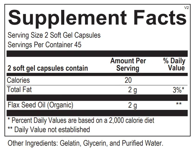 BACKORDER ONLY - Flax Seed Oil