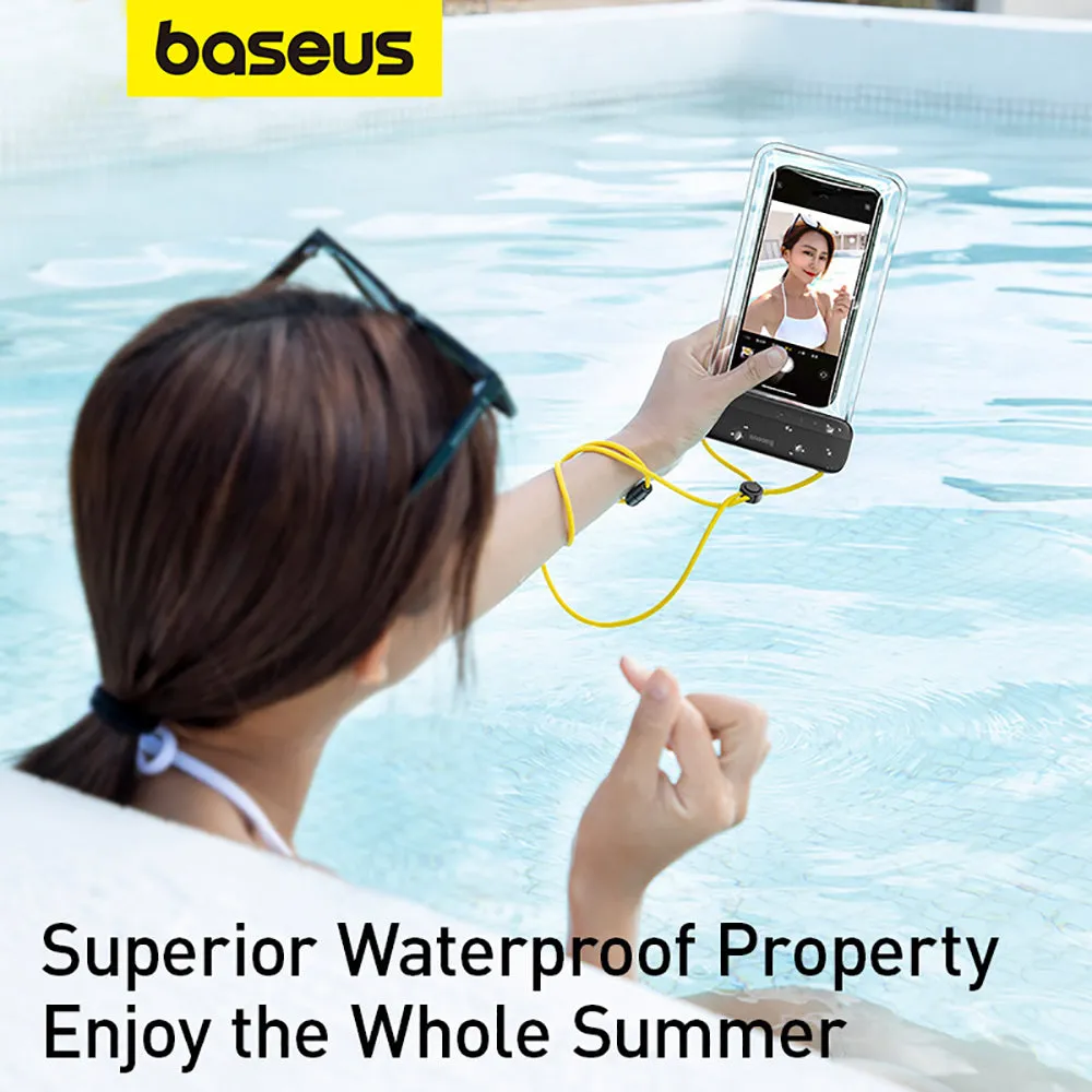 Baseus Let's Go Sliding Waterproof Phone Pouch - White and Pink