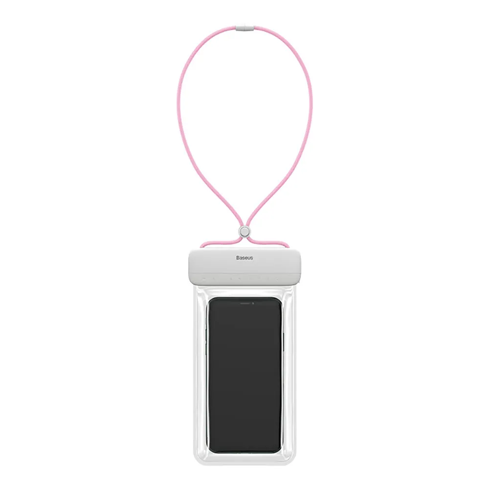 Baseus Let's Go Sliding Waterproof Phone Pouch - White and Pink