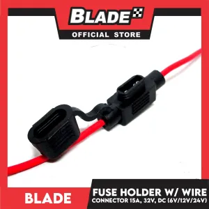 Blade Fuse Holder with Wire (23cm) Inline Holder 16AWG Wiring Harness