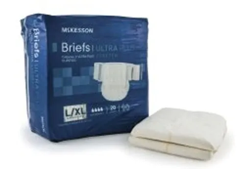 Brief McKesson Tab Closure L/XL Disposable Heavy Absorb. (Sold Per Bag)