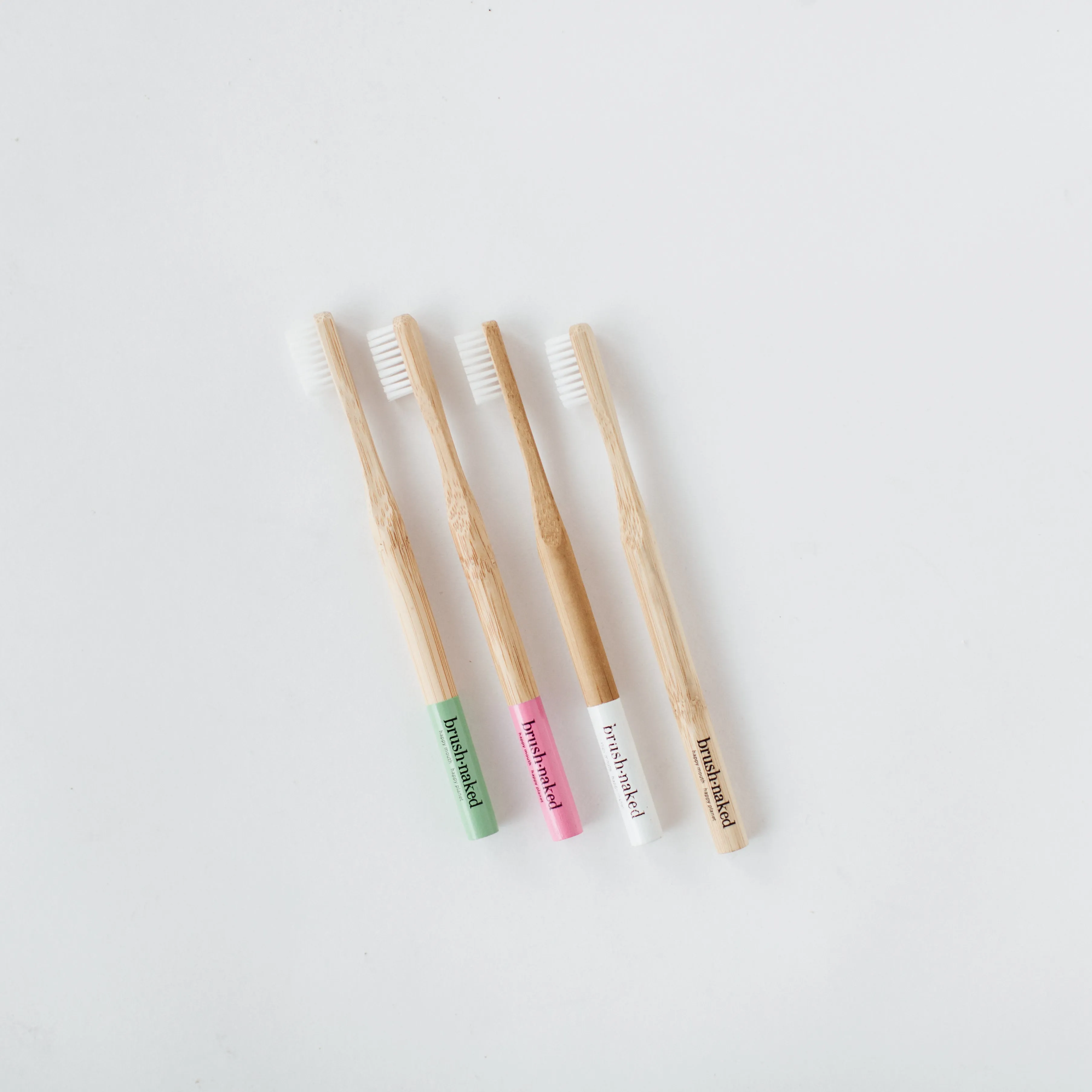 BRUSH NAKED - ADULT NYLON TOOTHBRUSHES - 4 PACK