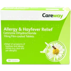 Careway allergy relieving 10mg Allergy Relief Cetirizine 10mg 30 TABS