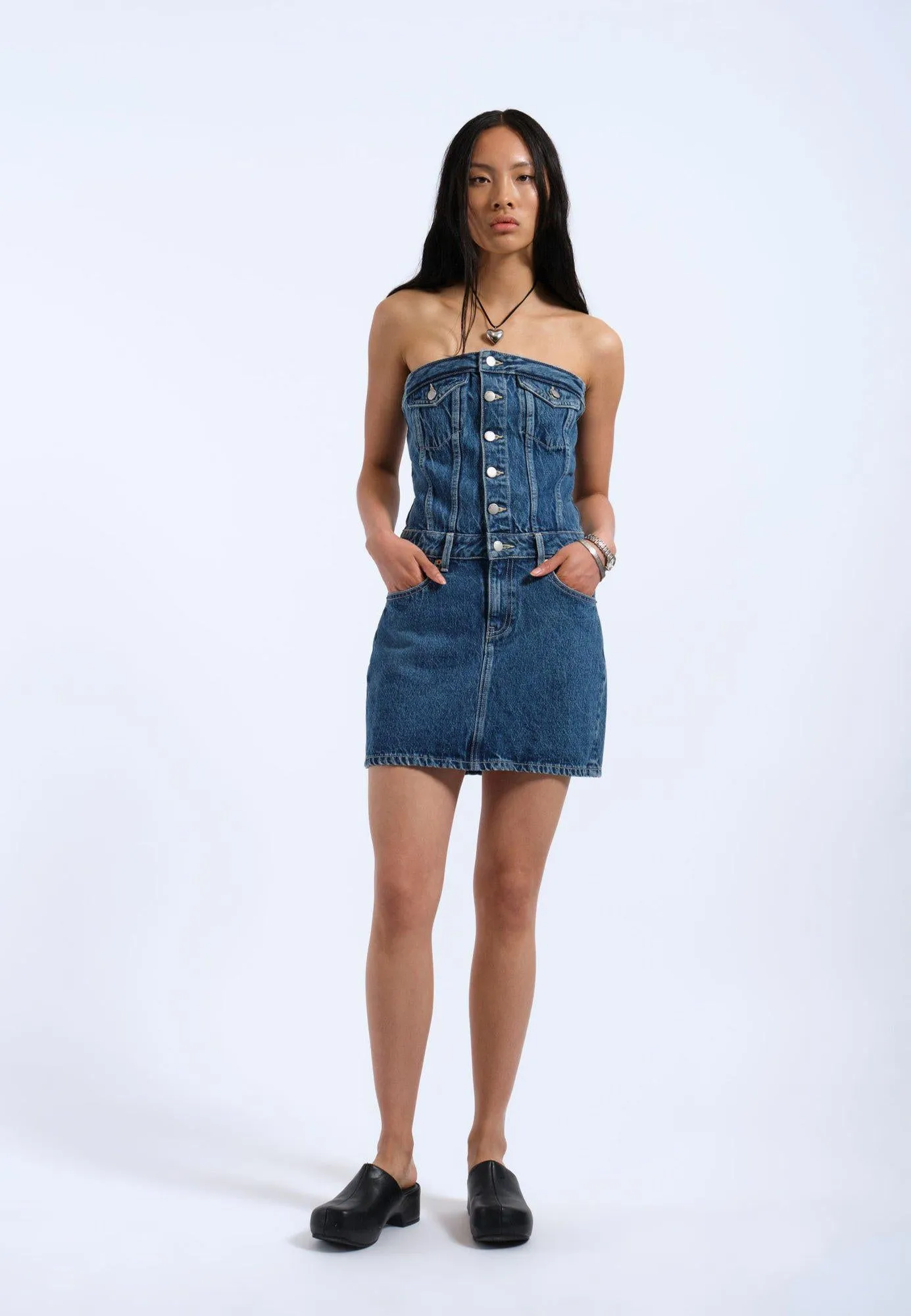 Carlisle Dress - Stream Mid Retro