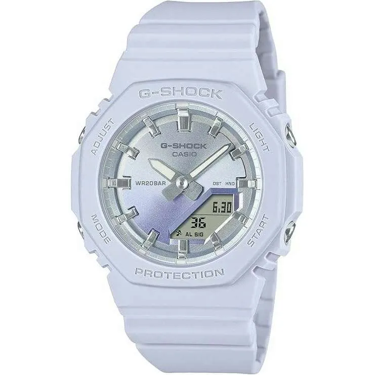 CASIO G-SHOCK ANALOG DIGITAL BLUE & SILVER LADIES WATCH GMA-P2100SG-2AJF