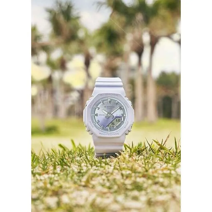 CASIO G-SHOCK ANALOG DIGITAL BLUE & SILVER LADIES WATCH GMA-P2100SG-2AJF