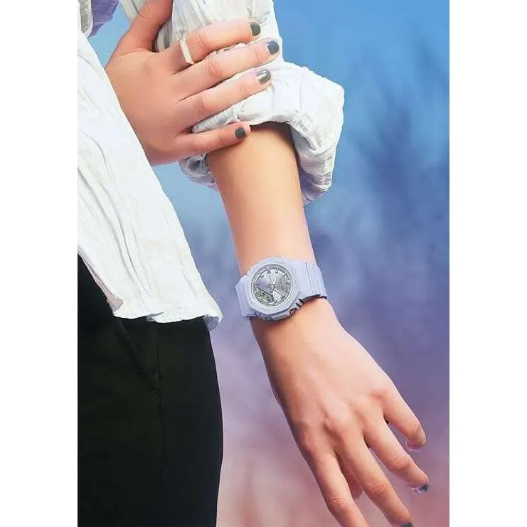 CASIO G-SHOCK ANALOG DIGITAL BLUE & SILVER LADIES WATCH GMA-P2100SG-2AJF