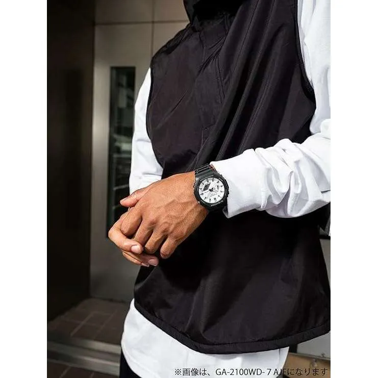 CASIO G-SHOCK BLACK AND BRILLIANT WHITE SERIES DIGITAL MEN WATCH DW-6900WD-1JF