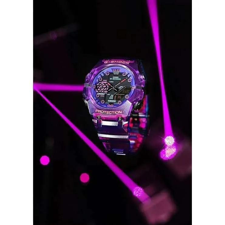 CASIO G-SHOCK BLUETOOTH DAY-DATE ANALOG DIGITAL PURPLE MEN WATCH GA-B001CBRS-6AJF