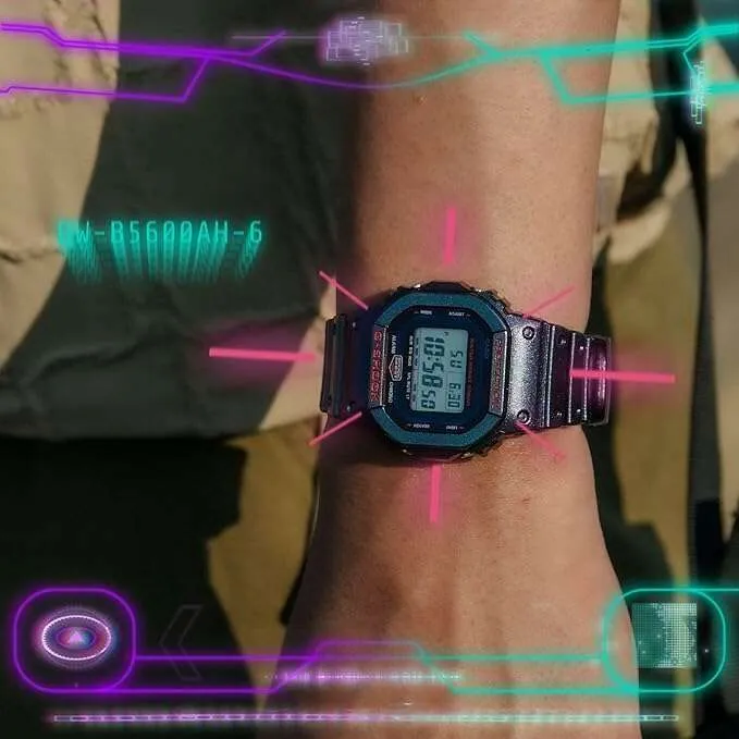 CASIO G-SHOCK BLUETOOTH DAY-DATE DIGITAL DIAL PURPLE & GREEN MEN WATCH DW-B5600AH-6JF