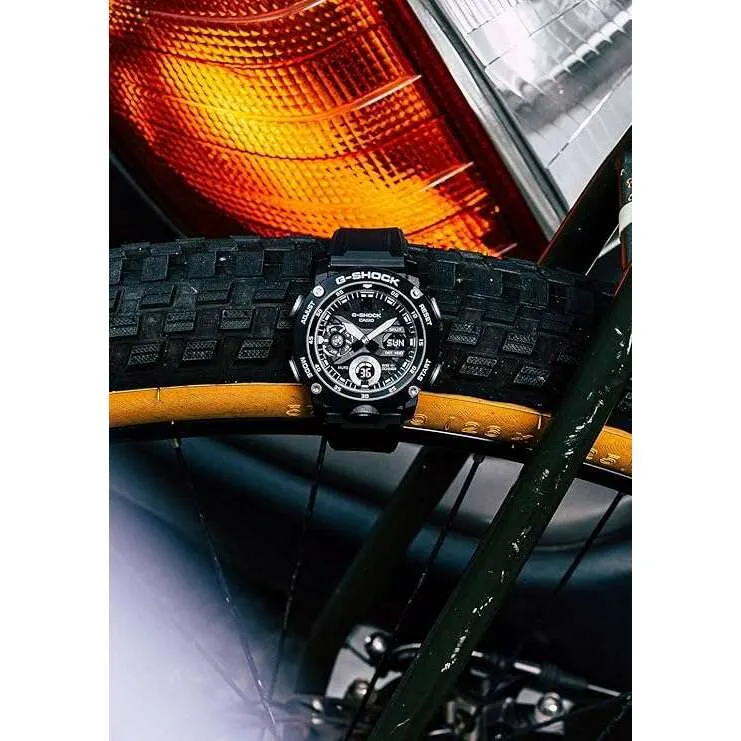 CASIO G-SHOCK CARBON CORE GUARD RUBBER STRAP ALL BLACK MEN WATCH GA-2000S-1AJF