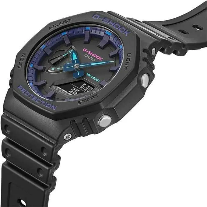 CASIO G-SHOCK DAY-DATE BLACK ANALOG DIGITAL MEN WATCH GA-2100VB-1AJF