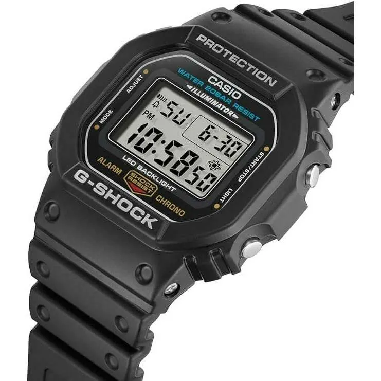CASIO G-SHOCK DAY-DATE BLACK RESIN STRAP DIGITAL DIAL MEN WATCH DW-5600UE-1JF