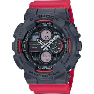 CASIO G-SHOCK DAY-DATE RED & BLACK ANALOG DIGITAL MEN WATCH GA-140-4AJF