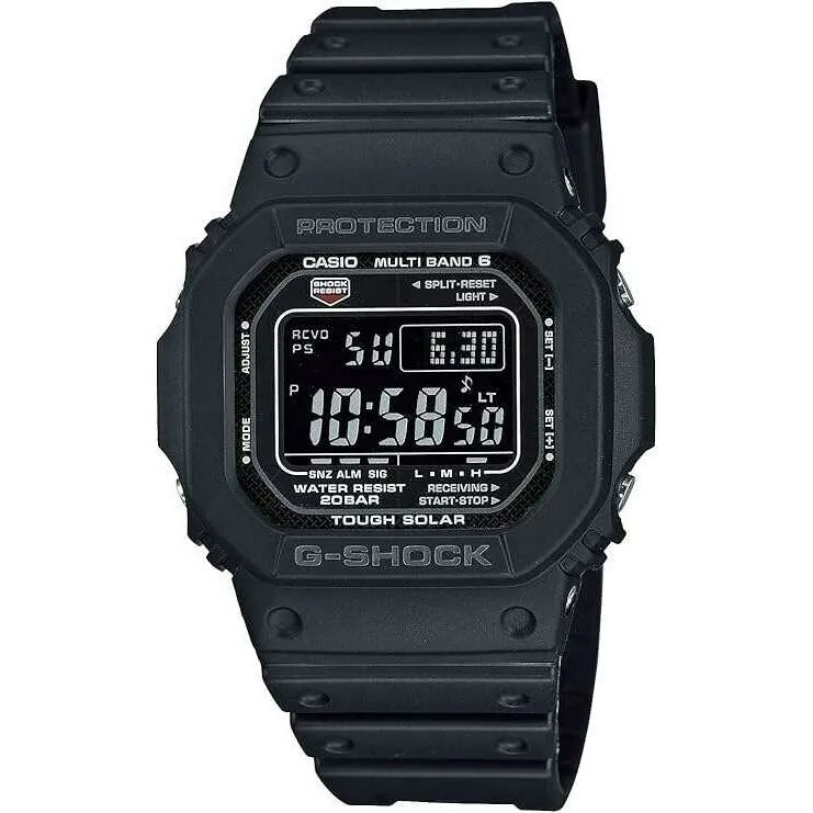 CASIO G-SHOCK DAY-DATE RESIN STRAP DIGITAL DIAL ALL BLACK MEN WATCH GW-M5610U-1BJF