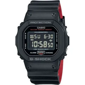 CASIO G-SHOCK DAY-DATE RUBBER STRAP DIGITAL DIAL BLACK & RED MEN WATCH DW-5600UHR-1JF