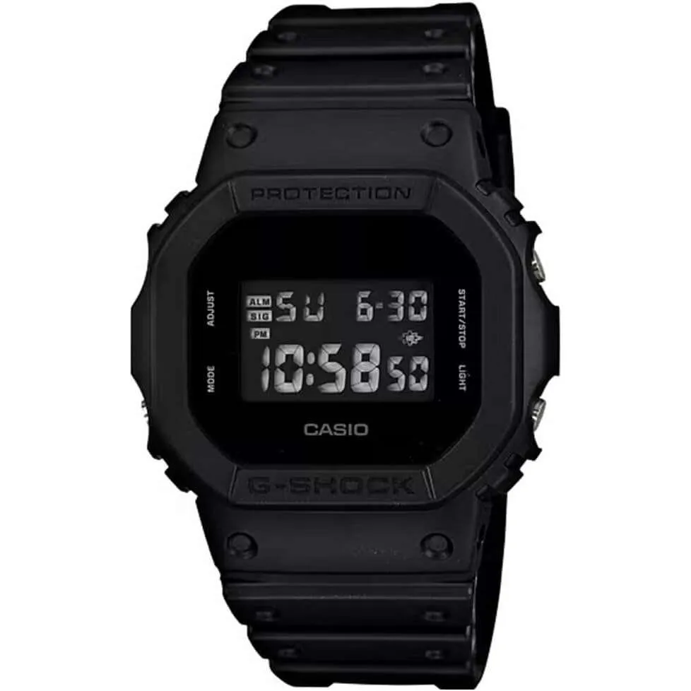 CASIO G-SHOCK DAY-DATE SOLID COLORS BLACK DIGITAL MEN WATCH DW-5600BB-1JF