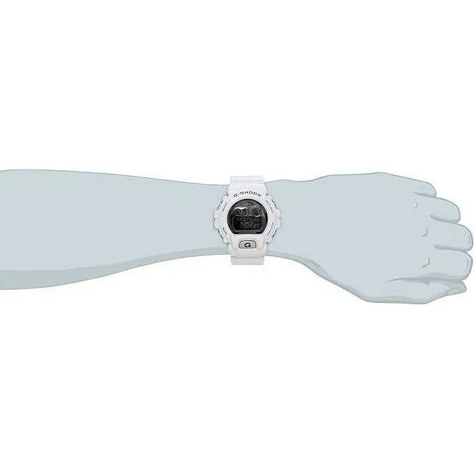 CASIO G-SHOCK DIGITAL BLACK DIAL WHITE RESIN STRAP MEN WATCH GD-X6900FB-7JF